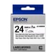 Afbeelding van Epson LK-6WBVN tape zwart op wit 24 mm (origineel)