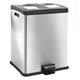 EKO Recycle Rejoice duo pedaalemmer | mat RVS | 2 x 30 liter | EK240NA4046
