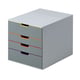 Durable 760427 Varicolor ladeblok | kunststof | grijs/meerkleurig | 4 laden | DUR760427