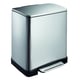 EKO Recycle E-Cube duo pedaalemmer | mat RVS | 10 + 9 liter | EK240NA7482