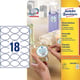 Afbeelding van Avery Zweckform L6024REV-25 promotie etiketten | afneembaar | ovaal | 63,5 mm x 42,3 mm | wit | 450 etiketten