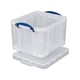 Really Useful Box opbergdoos | polypropyleen | transparant | 35 liter (tweede kans) | TK-UB35LEU