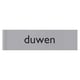 Afbeelding van Posta Picto bordje duwen | kunststof | zilver | 1 stuk