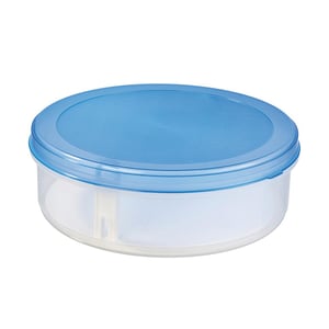 Afbeelding van Sunware Club Cuisine taartdoos | met lift | transparant/blauw | 35 cm