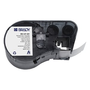 Afbeelding van Brady M5-127-481 polyester labels zwart op wit | 26,67 mm x 6,35 mm (origineel)