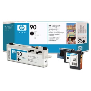 Afbeelding van HP C5054A nr. 90 printkop zwart / printkopreiniger (origineel)