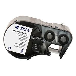 Afbeelding van Brady M4C-500-595-GN-WT vinyl labels wit op groen | 12,70 mm x 7,62 m (origineel)