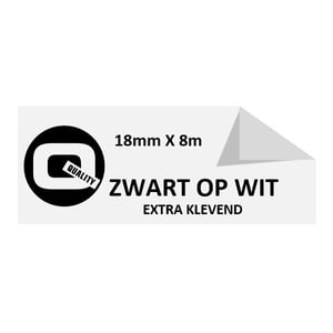 Afbeelding van Brother TZe-S241 tape zwart op wit 18mm x 8m (huismerk)