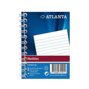 Afbeelding van Atlanta notitieboek | A7 | gelinieerd | spiraal | 50 vel