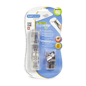 Afbeelding van Rapesco RC4025SS Supaclip 40 dispenser | transparant | incl. 25 papierklemmen