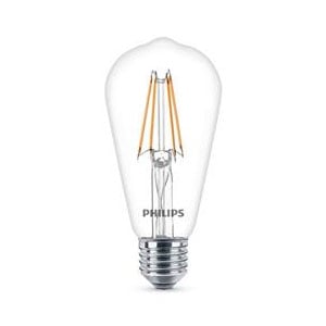 Afbeelding van Philips E27 filament LED-gloeilamp | 6W (60W) | warm wit | Rustika ST64