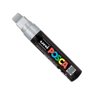 Afbeelding van POSCA PC-17K verfmarker | zilver | rechte punt | 15 mm