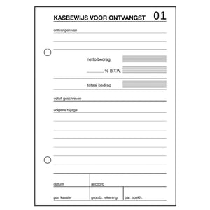 Afbeelding van Sigel Expres kasboek ontvangst | A6 | genummerd | 100 vel