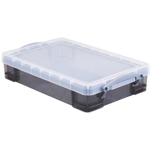 Afbeelding van Really Useful Box opbergdoos | polypropyleen | gerookt transparant | 4 liter