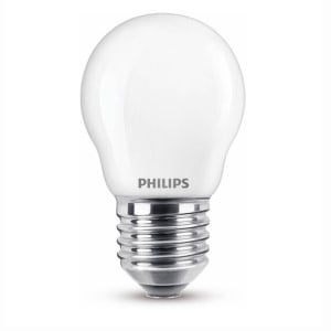 Afbeelding van Philips E27 LED-lamp | 4.3W (40W) | warm wit | mat | kogelmodel