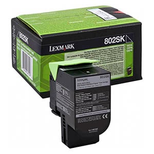 Afbeelding van Lexmark 80C2SK0 nr. 802SK toner cartridge zwart (origineel)