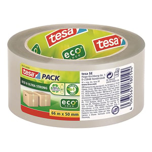 Afbeelding van Tesa 58297-00000-00 Pack Eco & Ultra Strong verpakkingstape | transparant | 50 mm x 66 m