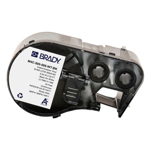 Afbeelding van Brady M4C-500-595-WT-BK tape vinyl zwart op wit | 12,7 mm x 7,62 m (origineel)