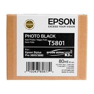 Afbeelding van Epson T5801 inktcartridge foto zwart (origineel)