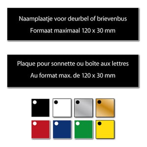 Afbeelding van Posthumus gegraveerde naamplaat | kunststof | zelfklevend | 120 x 30 mm