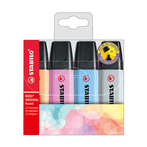 Afbeelding van Stabilo BOSS markeerstiften | pastel | 4 kleuren