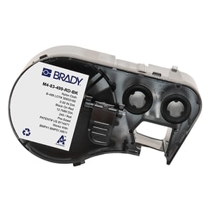 Afbeelding van Brady M4-83-499-RD-BK nylonweefsel labels zwart op rood | 12,7 mm x 12,7 mm (origineel)