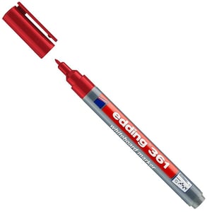 Afbeelding van Edding 361 whiteboard marker | rood | ronde punt | 1 mm