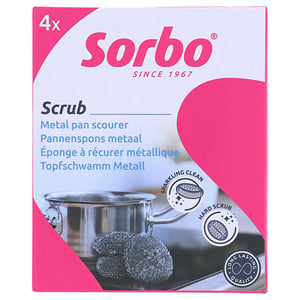 Afbeelding van Sorbo Pannenspons | metaal | 4 stuks