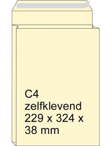 Afbeelding van Raadhuis monsterzak | crème | zelfklevend | C4 | 229 x 324 x 38 mm | 10 stuks
