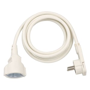 Afbeelding van Brennenstuhl 1168980220 verlengsnoer | kunststof | platte stekker | wit | 2 meter