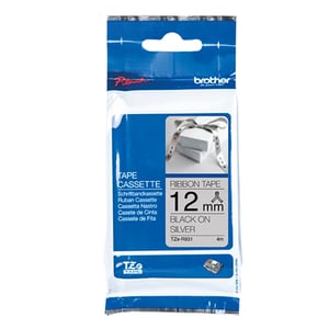 Afbeelding van Brother TZe-R931 tape zwart op zilver 12 mm (origineel)