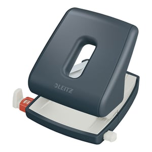 Afbeelding van Leitz Cosy perforator | metaal | fluweel grijs | 2-gaats | tot 30 vel