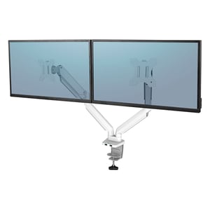 Afbeelding van Fellowes 8056501 Platinum Series monitorarm | 2 monitoren | tot 32 inch | zilver | tot 8 kilo
