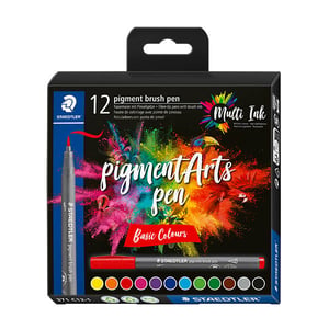Afbeelding van Staedtler Pigment Arts brushpennen | Basic Colours | 12 stuks