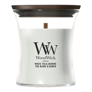 Afbeelding van Woodwick Mini Hourglass | White Tea en Jasmine | 90 gram