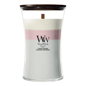 Afbeelding van Woodwick Trilogy Large Hourglass geurkaars | Floral Blossoms | 610 gram