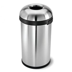 Afbeelding van Simplehuman open afvalbak | Code P | zilver | 60 liter