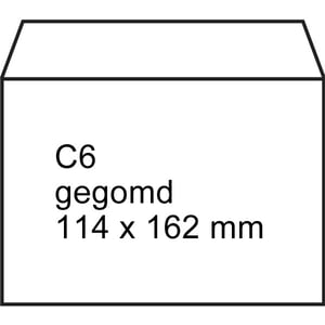Afbeelding van Raadhuis dienstenvelop | gegomd | C6 | 114 mm x 162 mm | 100 stuks