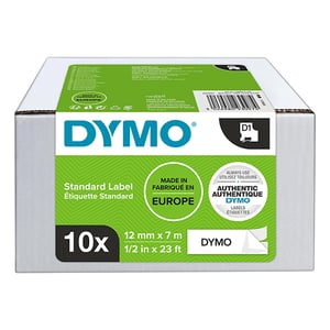 Afbeelding van Dymo 2093097 tape zwart op wit 12 mm 10 tapes (origineel)
