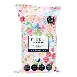 Afbeelding van Floral Antibacteriële Doekjes | Gardenia | 80 stuks