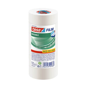 Afbeelding van Tesa invisible plakband | transparant | 19 mm x 33 m | 6 rollen