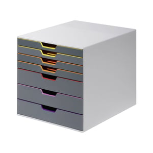 Afbeelding van Durable 760727 Varicolor ladeblok | kunststof | grijs en gekleurd | 7 laden