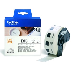 Afbeelding van Brother DK-11219 rond label wit 12mm x 12mm (origineel)