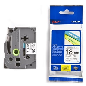 Afbeelding van Brother TZe-241 tape zwart op wit 18mm x 8m (origineel)