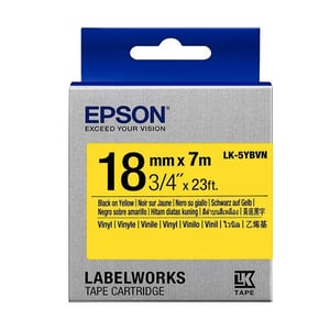 Afbeelding van Epson LK-5YBVN tape zwart op geel 18 mm (origineel)