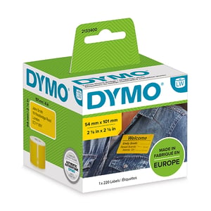 Afbeelding van Dymo 2133400 verzend- en naambadge etiketten geel (origineel)