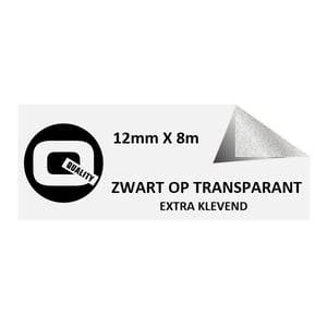 Afbeelding van Brother TZe-S131 tape zwart op transparant extra klevend 12mm x 8m (huismerk)