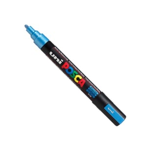 Afbeelding van POSCA PC-5M verfmarker | metallic blauw | ronde punt | 1,8 - 2,5 mm