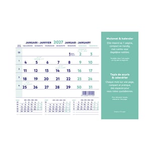 Afbeelding van Brepols Muismat Kalender | 23 x 18 cm | 4-talig | 2027