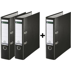 Afbeelding van Leitz 1080 ordner | A4 | karton | zwart | 80 mm | 3 stuks